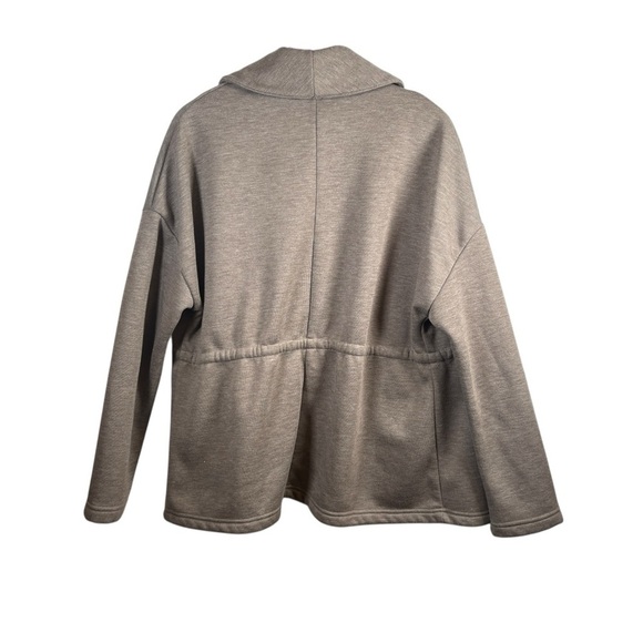 Fabletics Tan and Gray Open Front Cardigan Relaxed Fit Medium - Picture 3 of 8